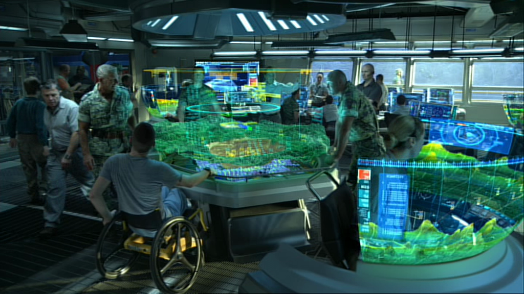 Salle de contrôle des terriens sur la planète Pandora
