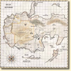 Carte des Cités obscures (copyright Casterman)