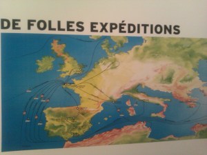 Cartes des "folles expéditions" d'Astérix dans le monde