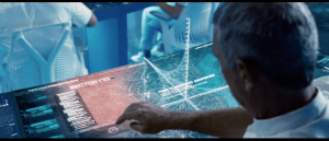 La régie version tactile et réalité augmentée. / The control room with touch table and augmented reality. 