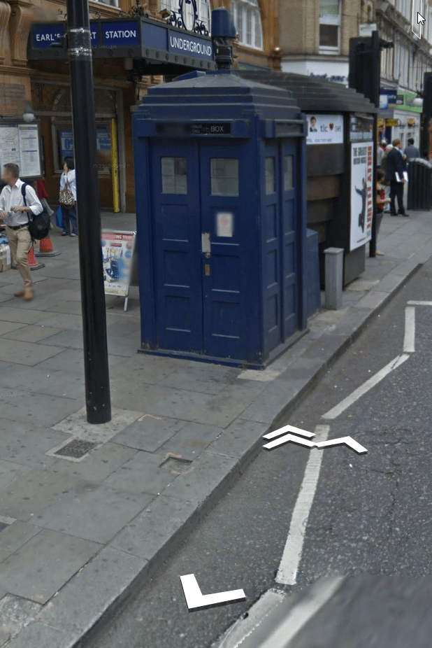 Doctor Who's TARDIS on Google Street View