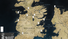 Westeros et Essos map (HBO's website) / Carte de Westeros et Essos (Site de HBO)