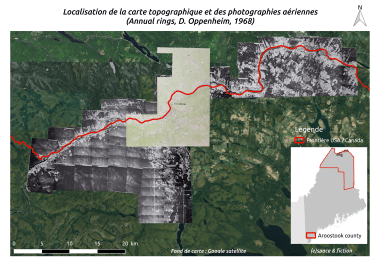 Carte 1 : Localisation de la carte topographique et de photographies aériennes