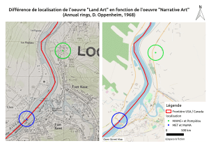 Carte 2 : Différentes localisations pour une même œuvre